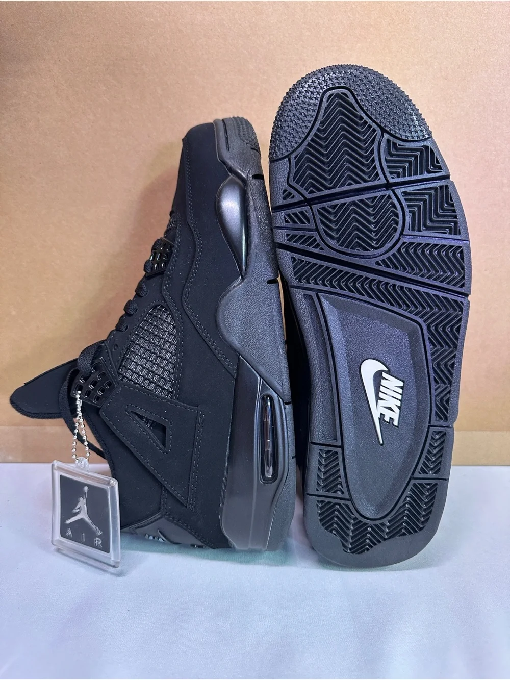 Jordan Black Black Cat Retro Sneakers - size 9.5 - Picture 3 of 3